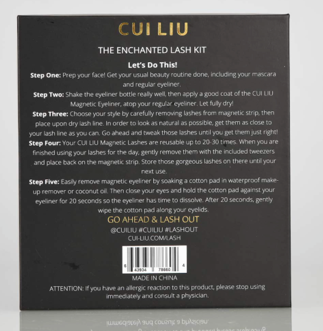 Cui Liu Magnetic Lash Kit with Eyeliner - Set of 3 Natural, Glam and Dramatic Lashes - Easy Application Tweezers Included