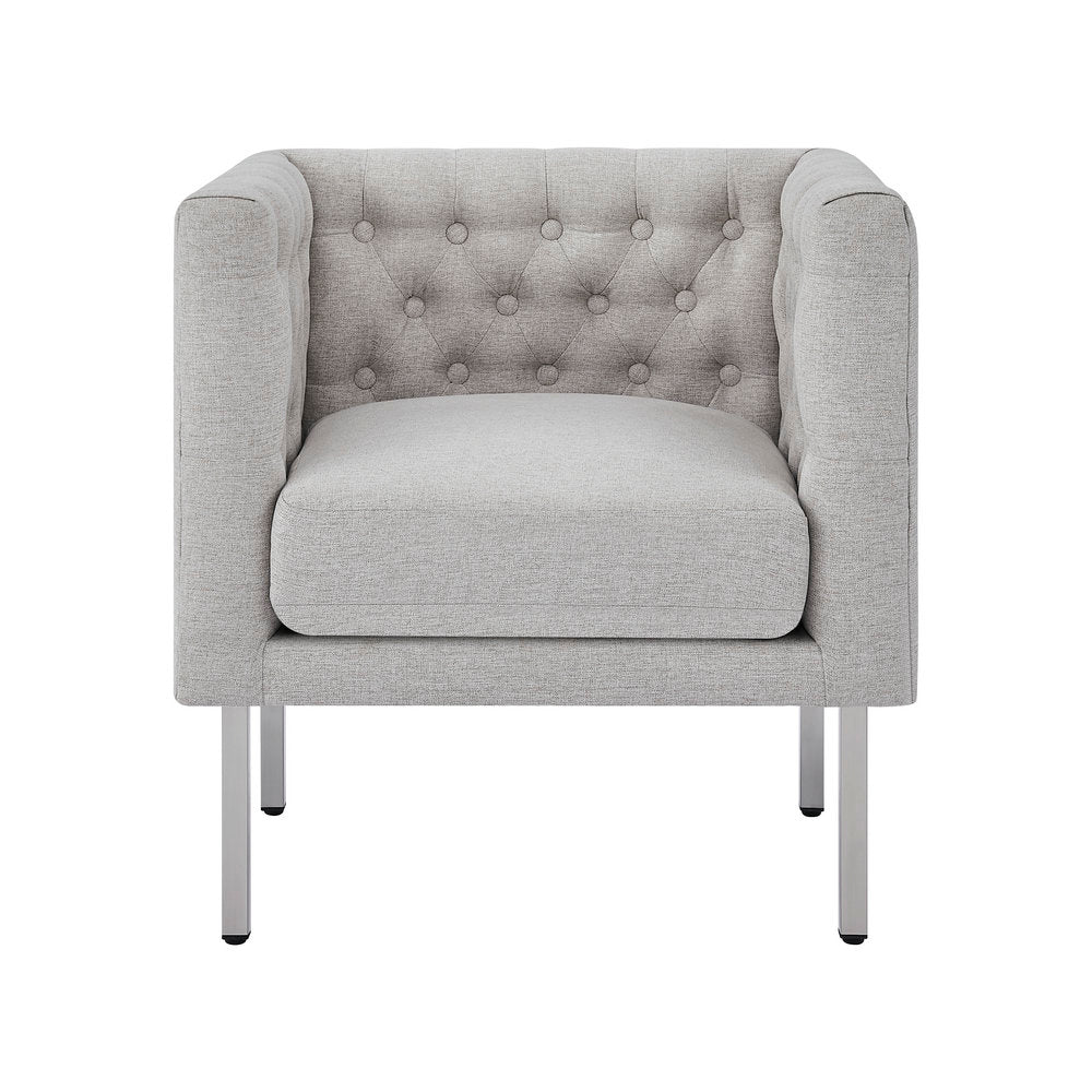 Cui Liu LaVine Tufted Club Chair with Metal Legs, Modern arm Chair for Living Room