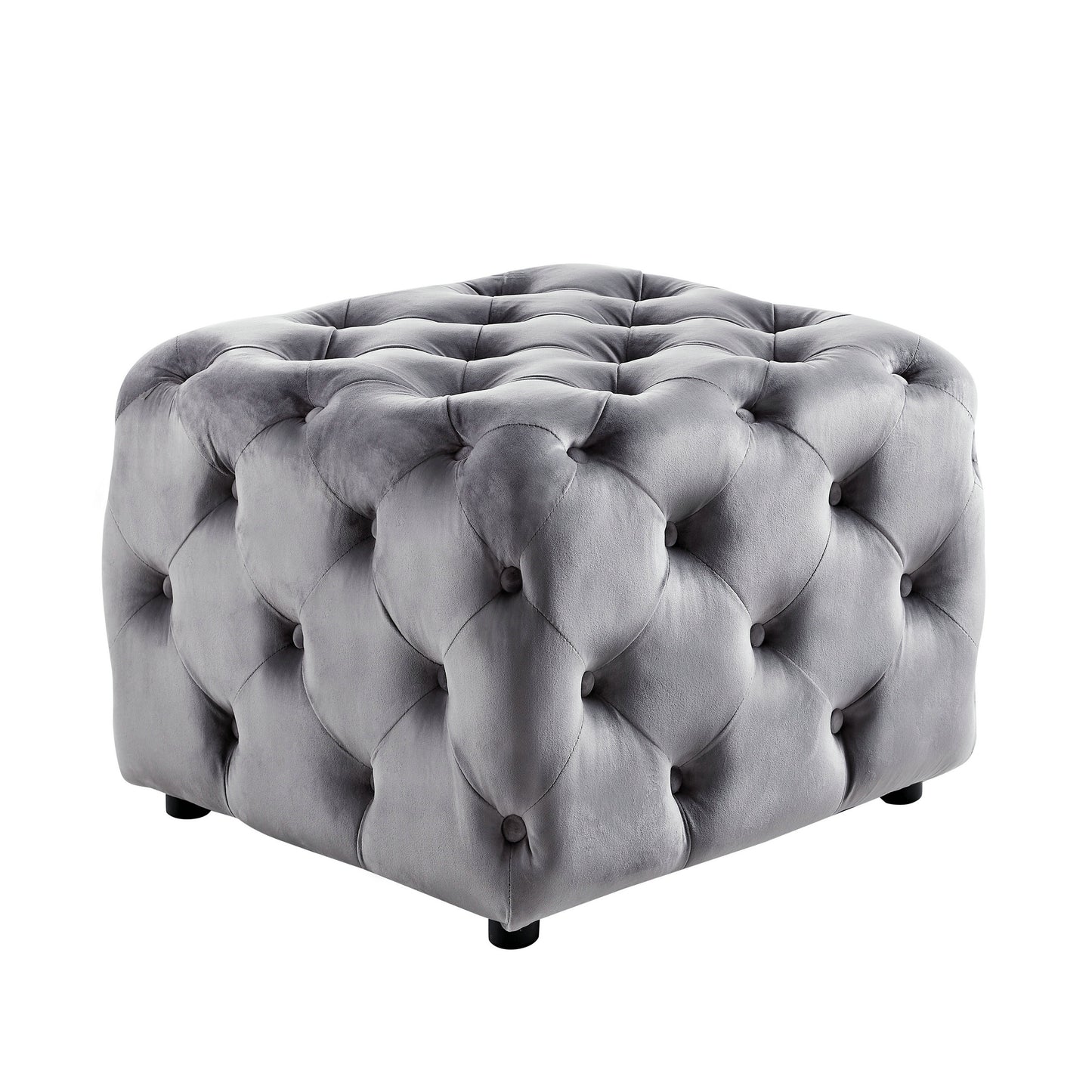 Cui Liu Everly Velvet Tufted Ottoman