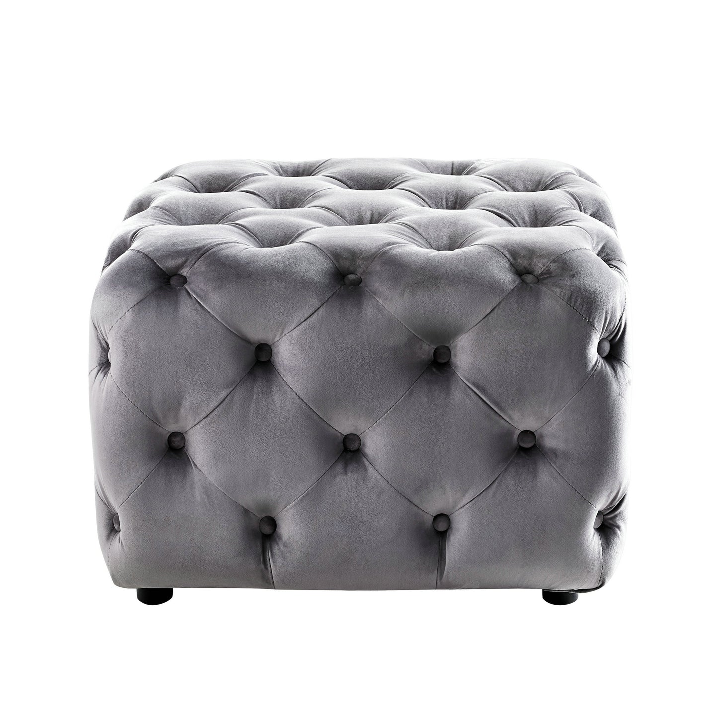 Cui Liu Everly Velvet Tufted Ottoman