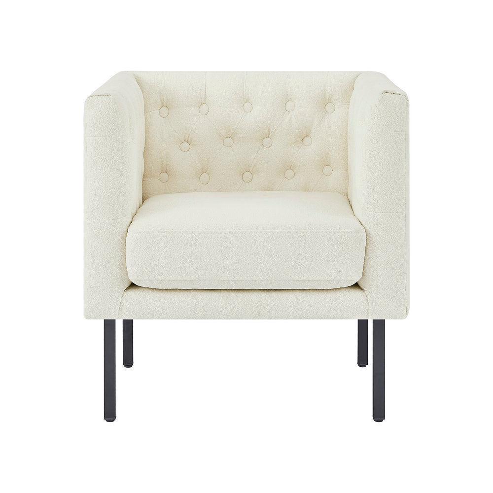 Cui Liu LaVine Tufted Club Chair with Metal Legs, Modern arm Chair for Living Room